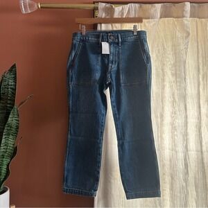 J. Crew Utility Patch Pocket Cropped Jeans Petite Ankle Denim NWT $118 Size 27P